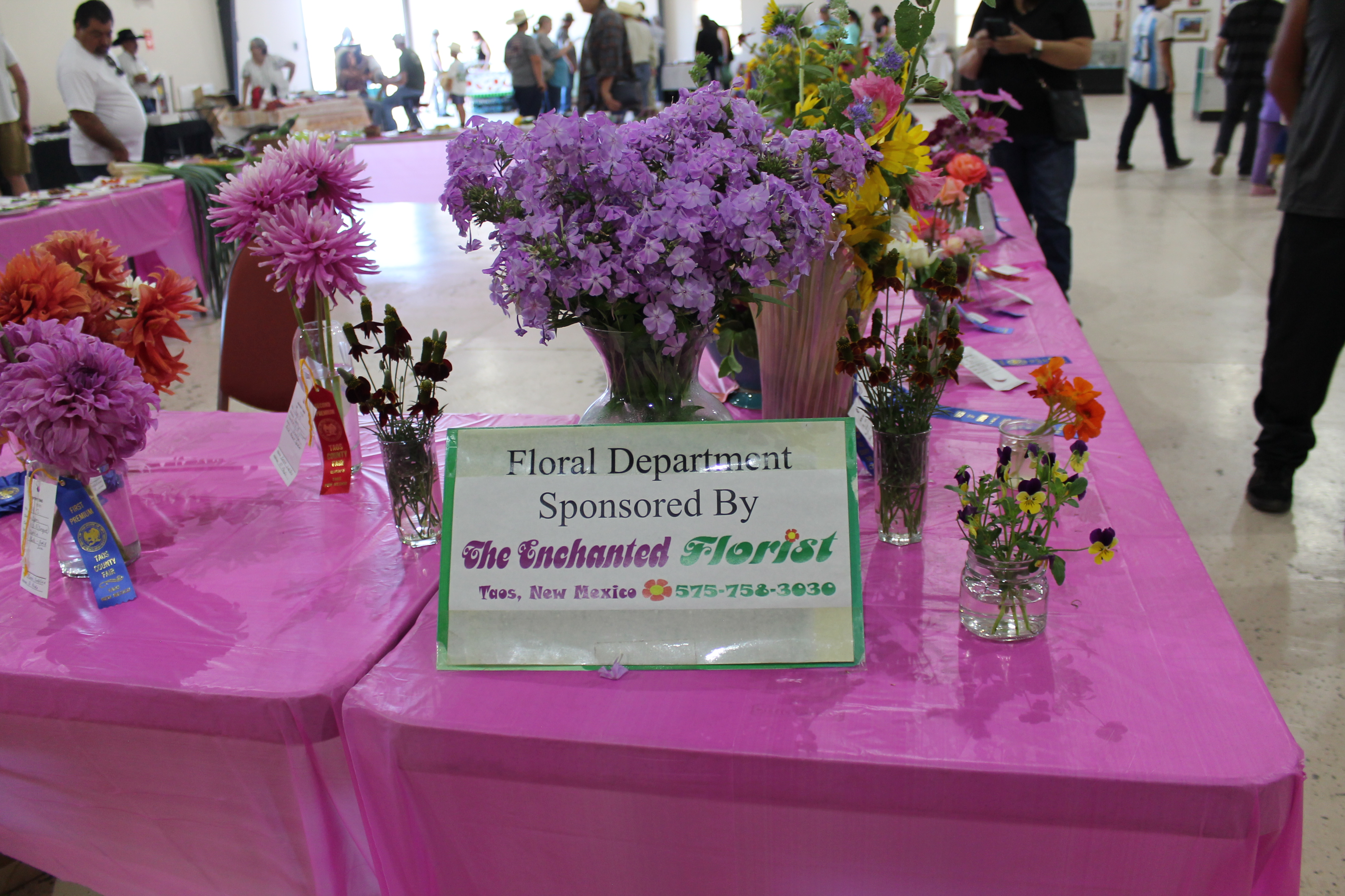 Taos County Fair 2024 Flower Entries in the Flowers, Fruits, & Vegetables Category at the Fair-Juan I. Gonzales Agricultural Center-Taos, NM